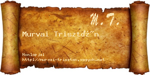 Murvai Trisztán névjegykártya
